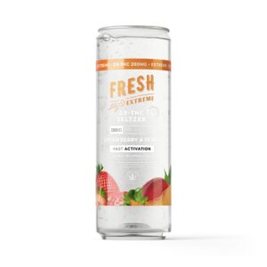 200mg Strawberry & Peach THC Seltzer – Delta 9 Nano – Fresh