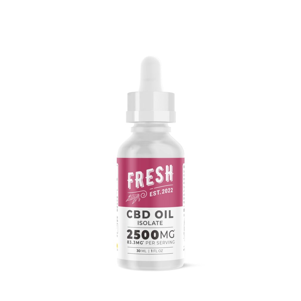 CBD Isolate Oil – 2,500mg – Fresh