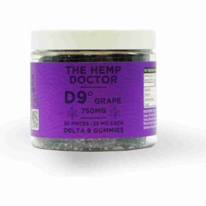 Hemp Doctor 25mg Delta 9 Grape Gummies (30pc)