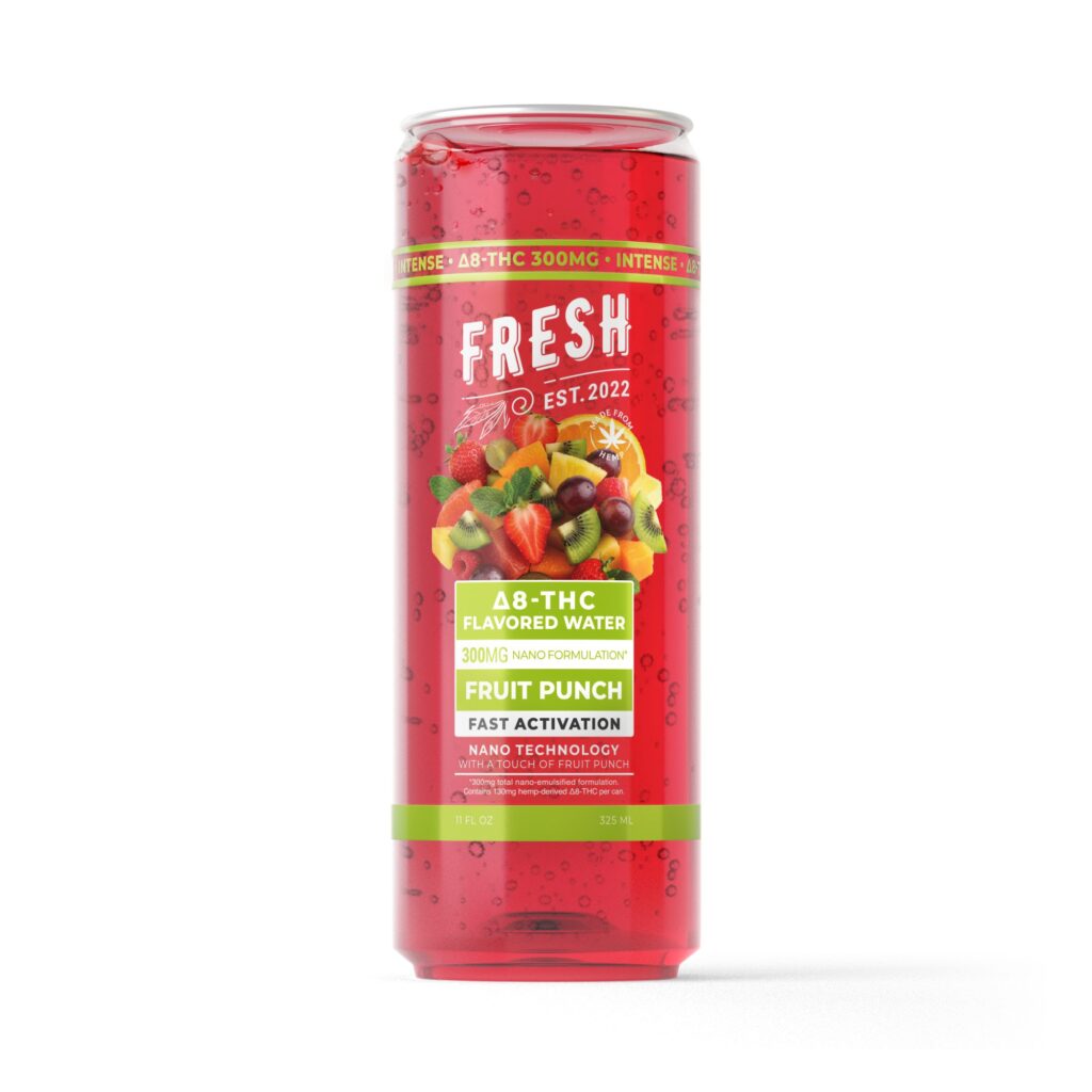 D8 Nano Fruit Punch THC Water – 300mg – Fresh