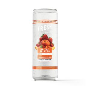 D8 Nano Strawberry & Peach THC Seltzer – 300mg – Fresh