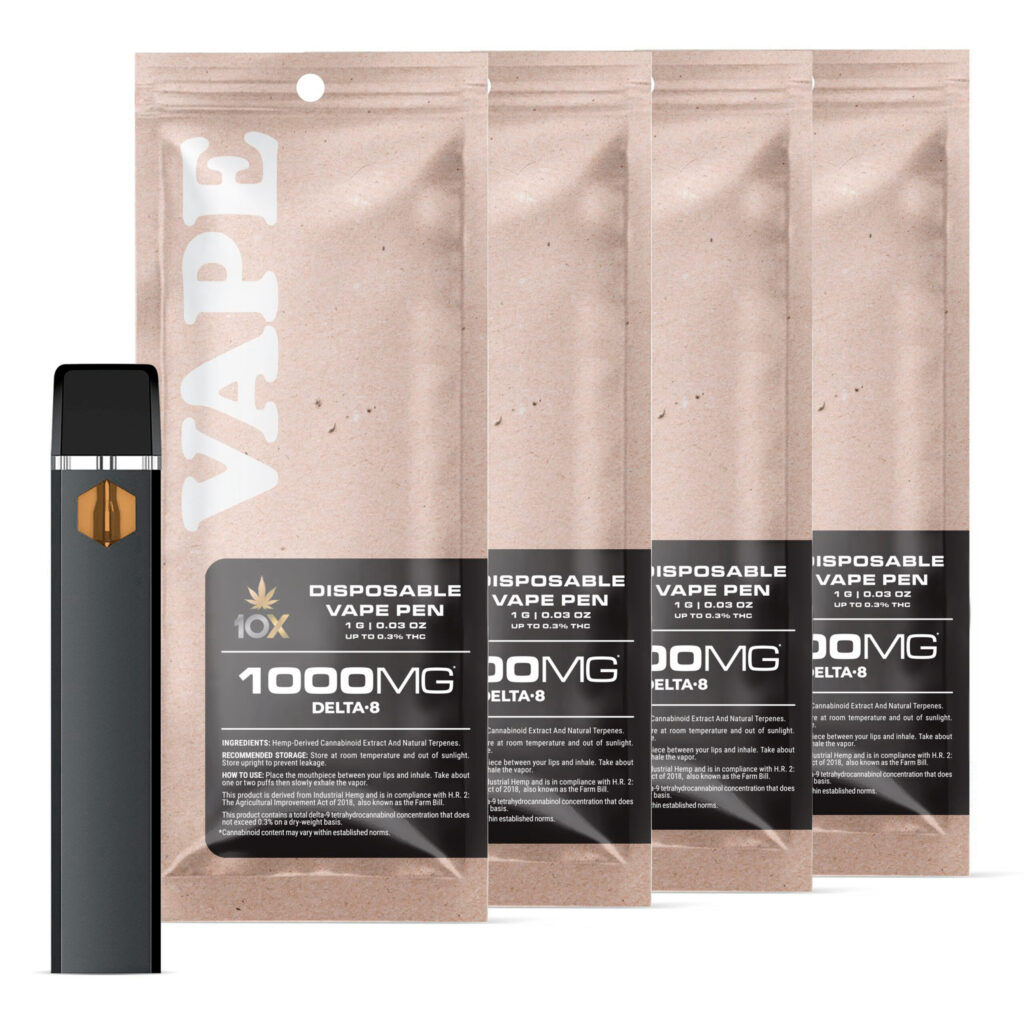 1,000mg Delta 8 Vape Pens Bundle – 10X