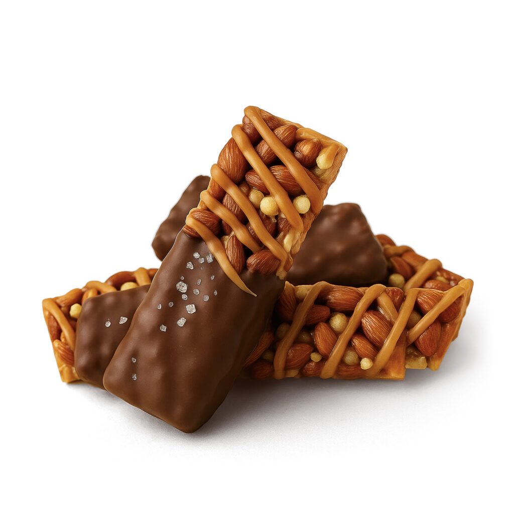 Delta 8 Caramel Almond & Sea Salt Nut Bar – 100mg – Chill Plus
