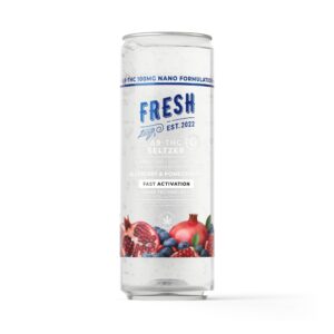 Delta 9 Nano Blueberry & Pomegranate THC Seltzer – 100mg – Fresh
