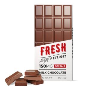Delta 9 THC Milk Chocolate Bar – 150mg – Fresh