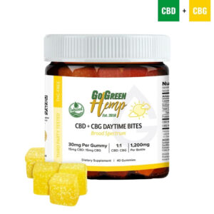 CBG + CBD Gummies for Daytime | 1200mg | THC-Free | Vegan