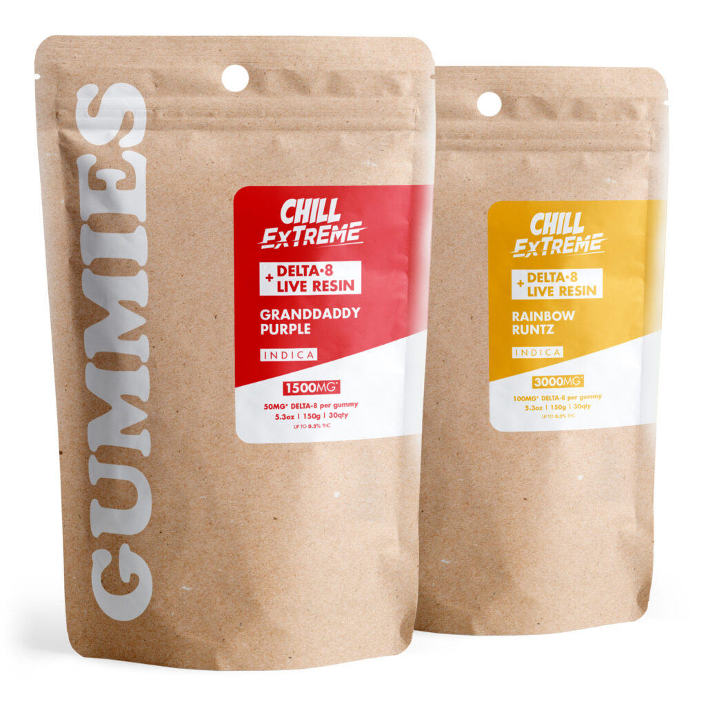 Delta 8 Live Resin Gummies Bundle – Indica – Chill Extreme