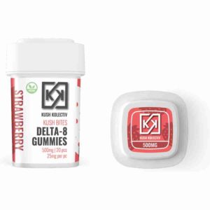 Kush Kolectiv Strawberry 25mg Delta 8 Gummies (20pc)