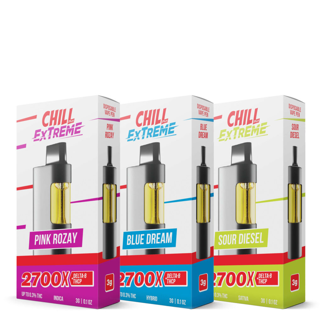 THCP, D8 Vape Pens Bundle – 2700mg – Chill Extreme